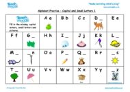 Worksheets for kids - alpahbet-practise-capital-and-small-letters